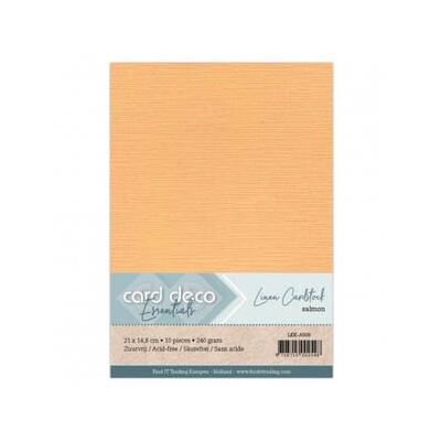 Card Deco Linen Cardstock - Lachs