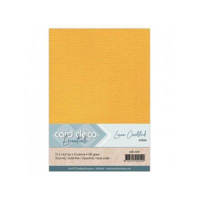 Card Deco Linen Cardstock - Ocker