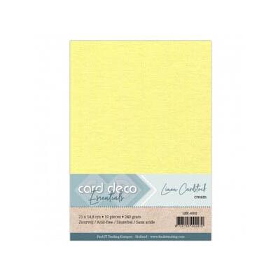 Card Deco Linen Cardstock - Creme