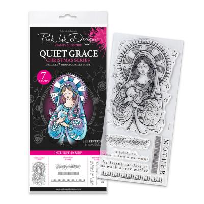 Katy Sue Designs Pink Ink Designs Stempel - Quiet Grace - Christmas Mother Mary