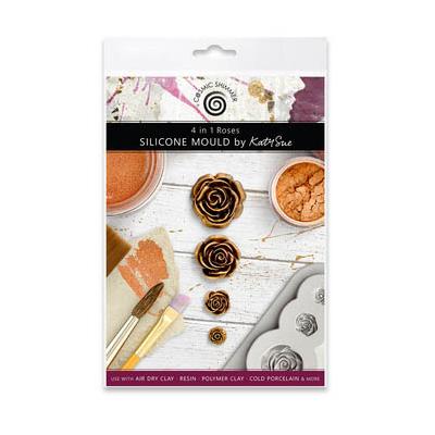 Katy Sue Designs Cosmic Shimmer Silicone Mould - 4 In 1 Roses