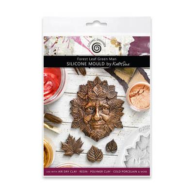 Katy Sue Designs Cosmic Shimmer Silicone Mould - Forest Leaf Green Man