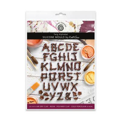 Katy Sue Designs Cosmic Shimmer Silicone Mould - Twig Alphabet