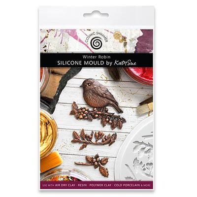 Katy Sue Designs Cosmic Shimmer Silicone Mould - Winter Robin