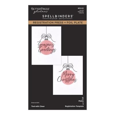 Spellbinders Create Your Way Holiday Press Plates - Tied With Cheer
