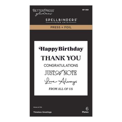 Spellbinders Create Your Way Everyday Press Plates - Timeless Greetings
