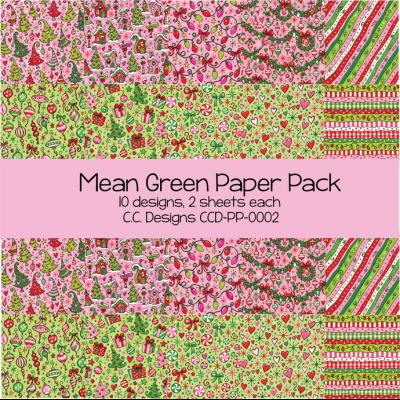C.C. Designs Paper Pack - Mean Green One