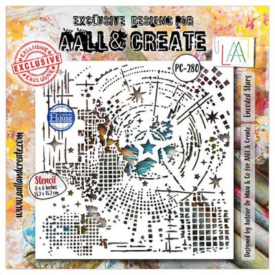 Aall and Create Universe Of Patterns Stencil - Encoded Stars