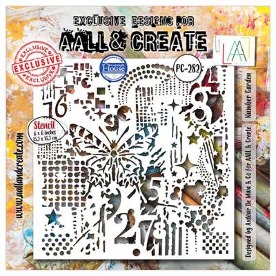 Aall and Create Universe Of Patterns Stencil - Number Garden