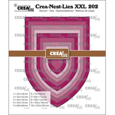 Crealies Crea-Nest-Lies XXL Dies - Banner D / Church Arch With Stitchline