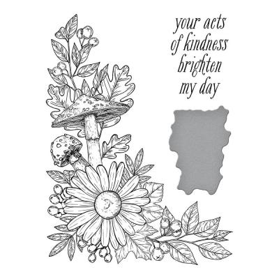 Spellbinders Press Plate & Die Set - Autumn Floral Corner