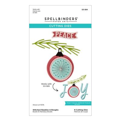 Spellbinders Cutting Dies Oh Christmas Stitch - Stitched Baubles & Boughs