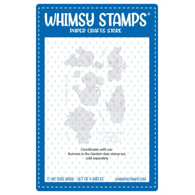 Whimsy Stamps NoFuss Masks - Bunnies in the Garden
