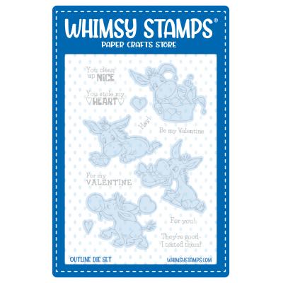 Whimsy Stamps Outlines Die Set - Donkey Love