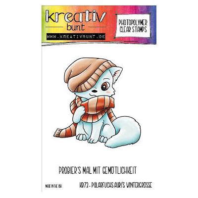 kreativbunt Stempel - Polarfuchs Auri's Wintergrüße