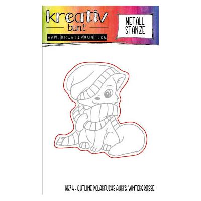 kreativbunt Cutting Die - Polarfuchs Auri's Wintergrüße