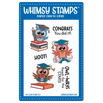 Whimsy Stamps Stempel - Owl Ways Reach for the Stars