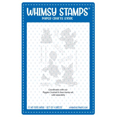 Whimsy Stamps NoFuss Masks - Piggies Crushed It