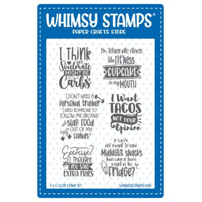 Whimsy Stamps Stempel - Random Funny Food Sentiments